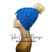 Load image into Gallery viewer, Winter Comfort Beanie with Faux Fur Pom
