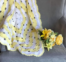 Load image into Gallery viewer, Yellow &amp; White Virus Baby Blanket
