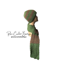 Load image into Gallery viewer, Army Beanie and Scarf Set
