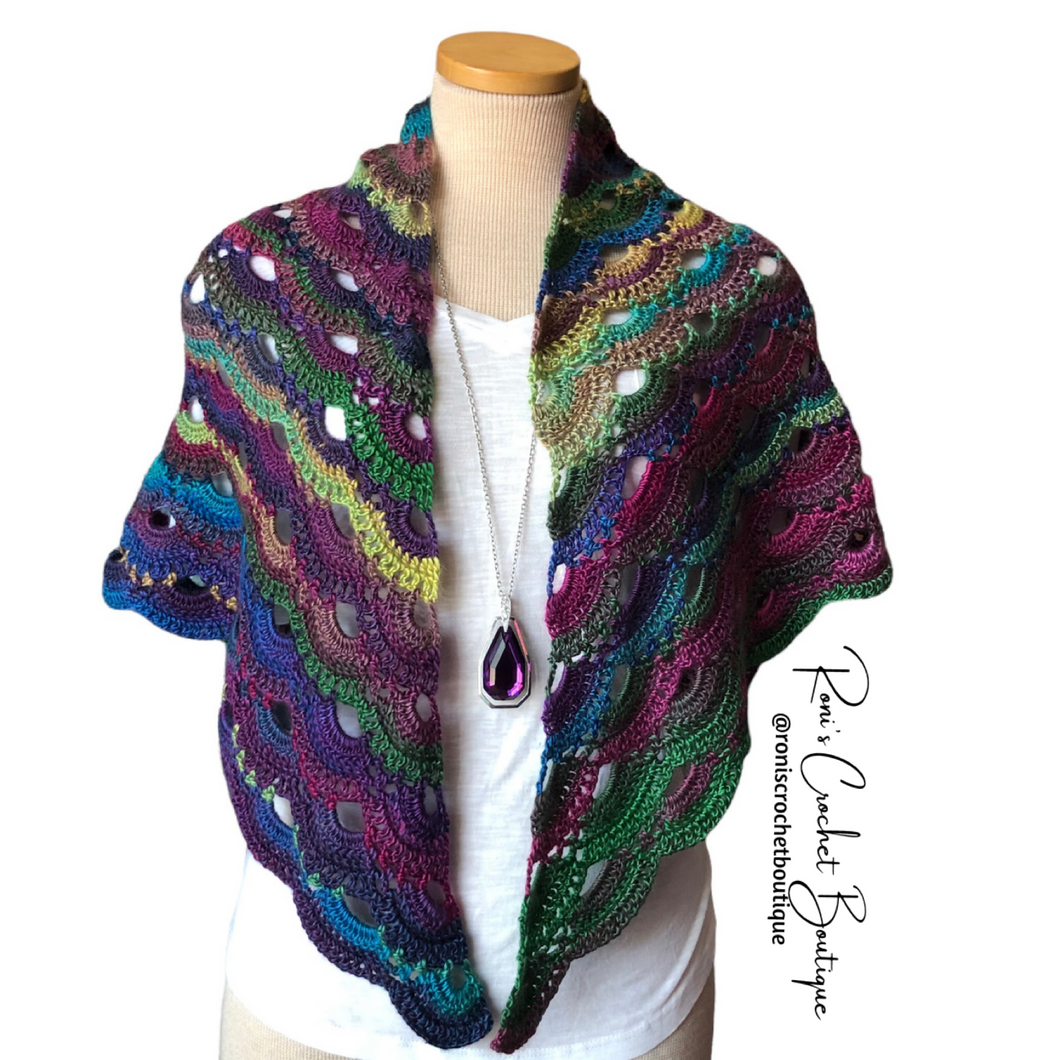 Stained Glass Virus Shawl