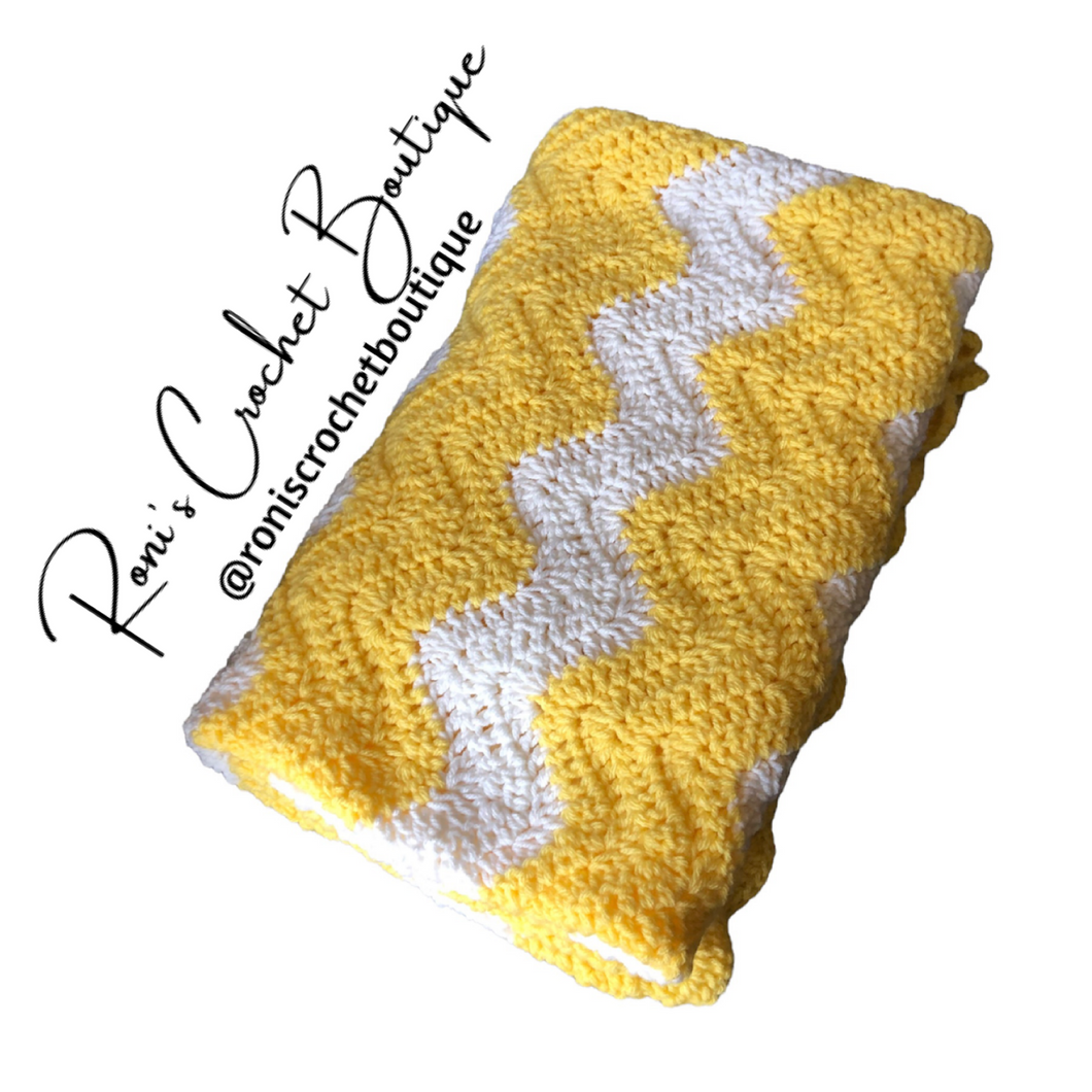 Yellow & White Baby Blanket