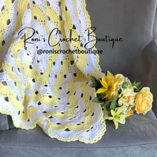 Load image into Gallery viewer, Yellow &amp; White Virus Baby Blanket
