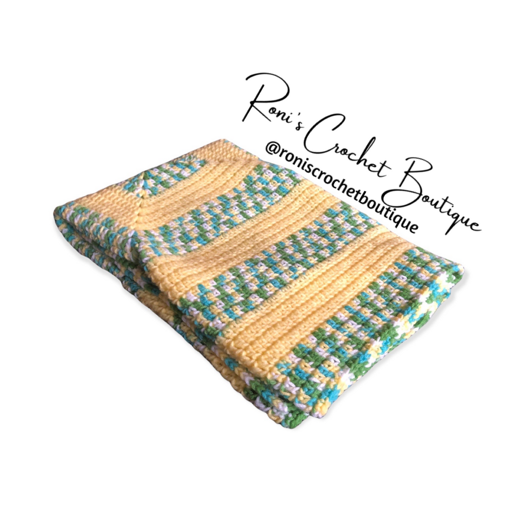 Yellow and Green Mix Baby Blanket